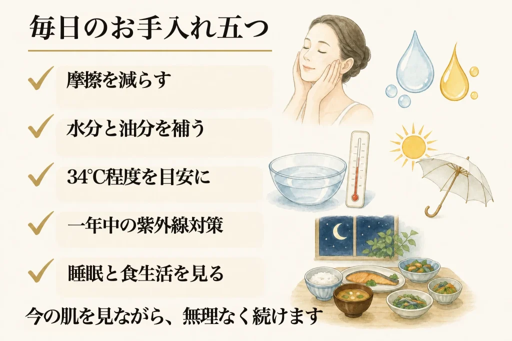 50代から意識したい五つのお手入れ