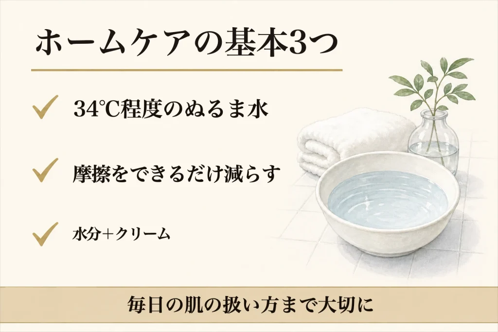 ホームケアで大切にしたい3項目
